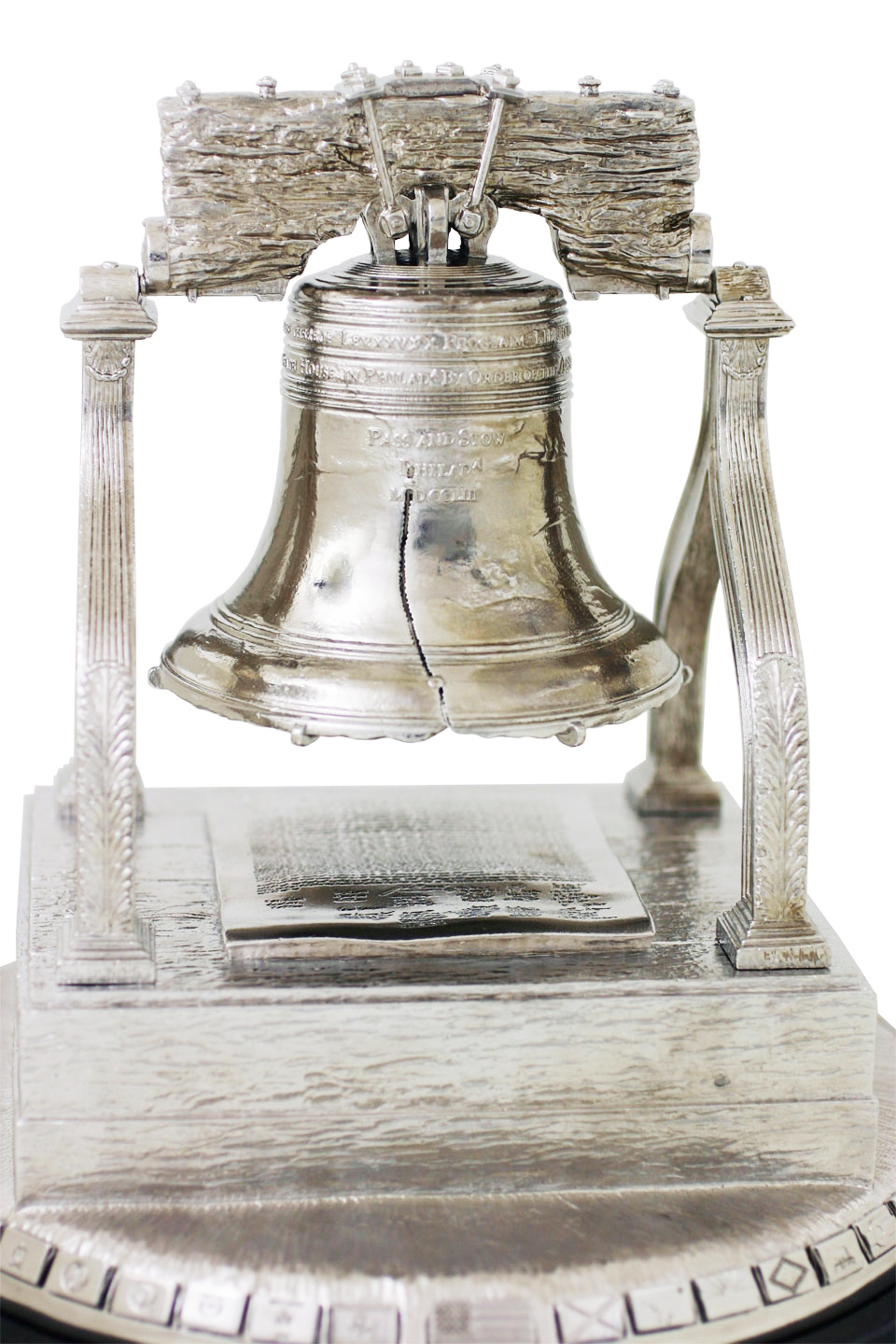 The National (AT&T National, Quicken Loans National) Liberty Bell trophy (close-up) made by Malcolm DeMille